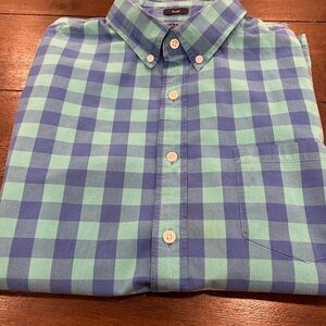 J. Crew Blue and Green Plaid Casual Shirt